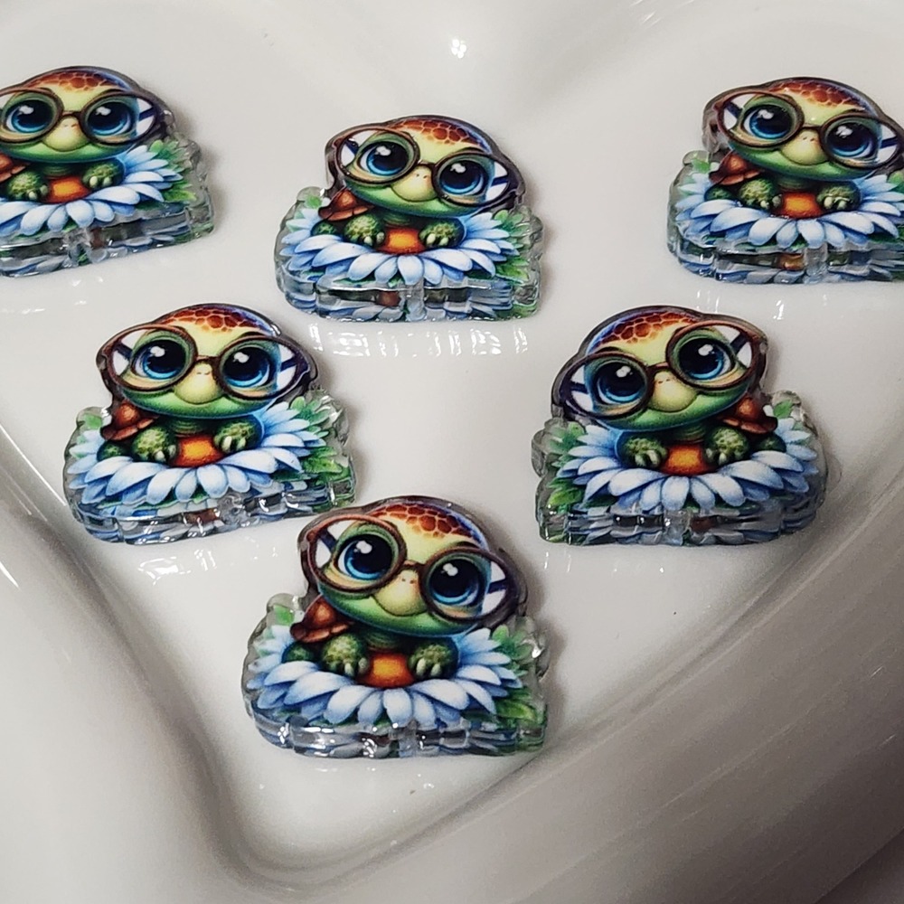 Turtle Beads 2 Pcs Focal Bead Beaded Pen Jewelry Making Charms Acrylic